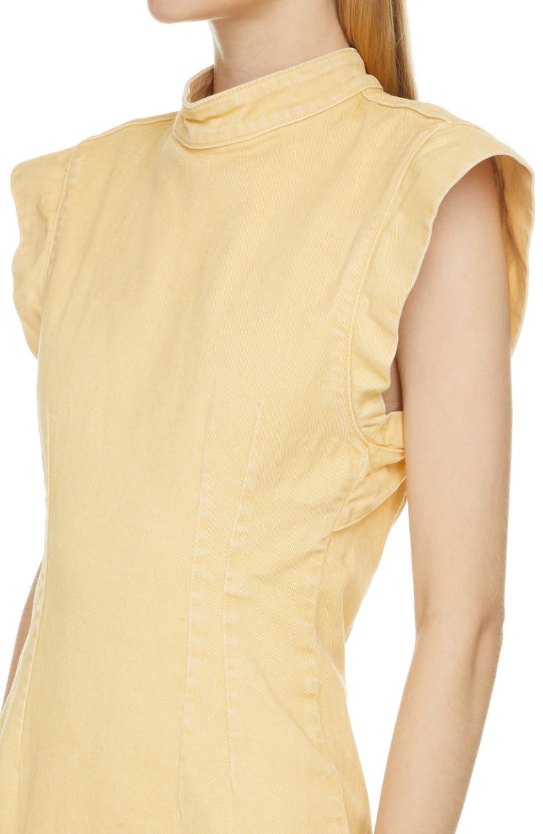 Isabel Marant Nina Open Back Denim Minidress, Alternate, color,