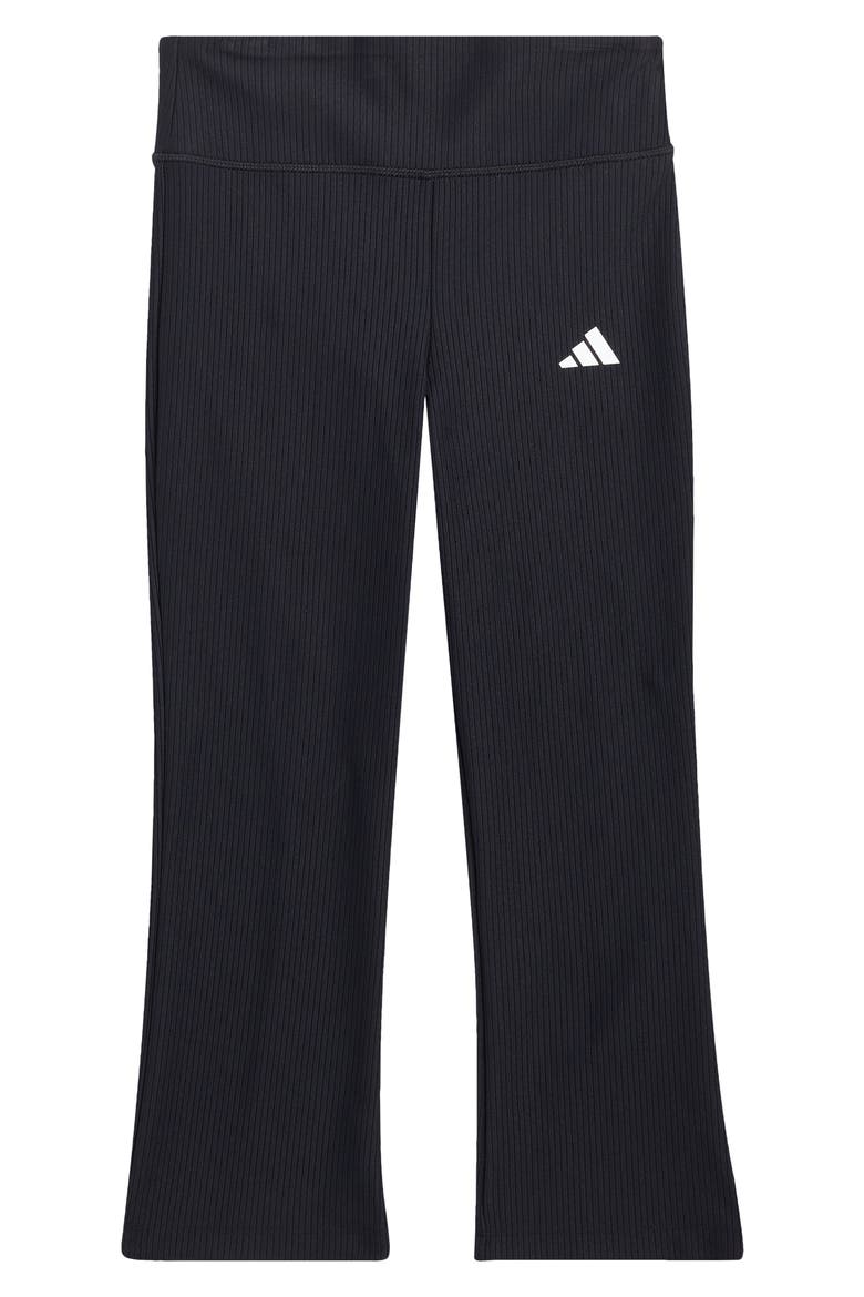 Kids' Rib Kick Flare Pants, Main, color, BLACK