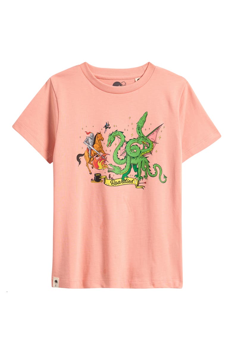 Kids' Fantasy Folk Cotton Graphic T-Shirt, Main, color, PEACH