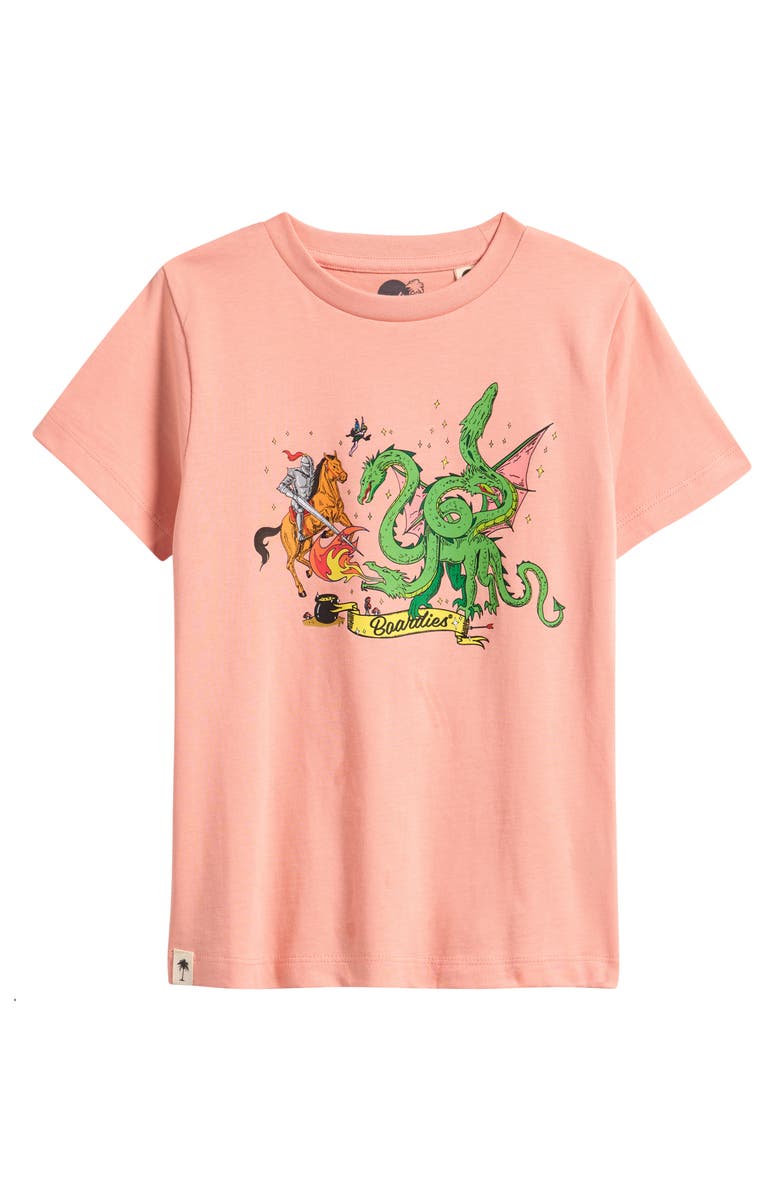 Boardies Kids' Fantasy Folk Cotton Graphic T-Shirt, Main, color, Peach