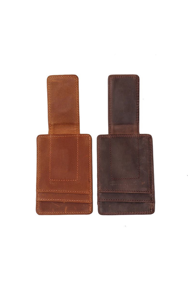 The Walden | Handmade Leather Front Pocket Wallet with Money Clip, Alternate, color, Brown