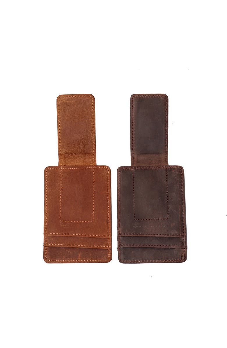 STEEL HORSE LEATHER The Walden | Handmade Leather Front Pocket Wallet with Money Clip, Alternate, color, Brown