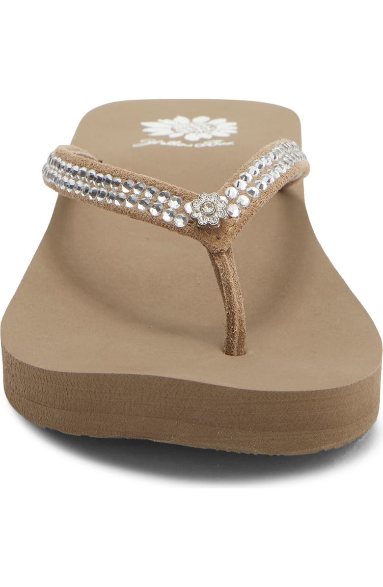 Yellow Box Premium Jello Platform Flip Flop, Alternate, color, Rich Taupe