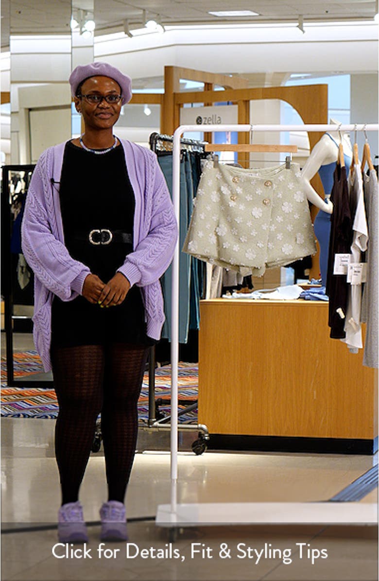 Janell Floral Appliqué Miniskort, sales video thumbnail