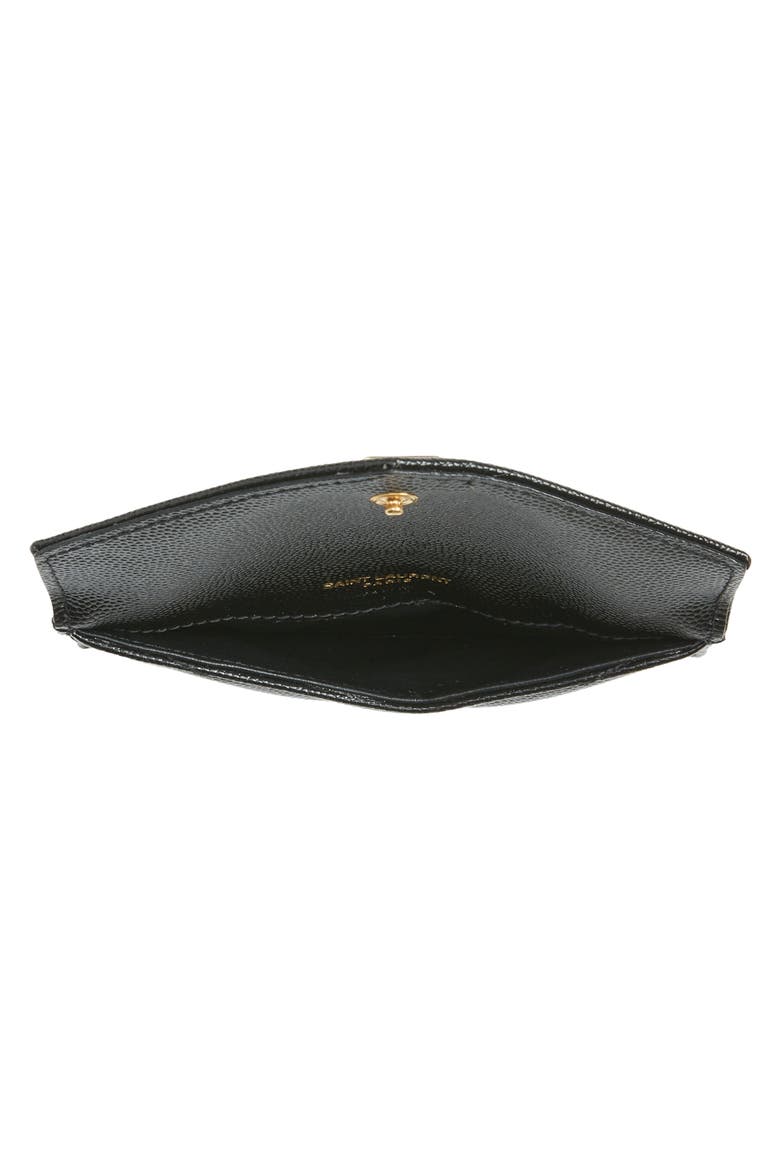 Zip & Flap Matelassé Card Case, Alternate, color, NERO