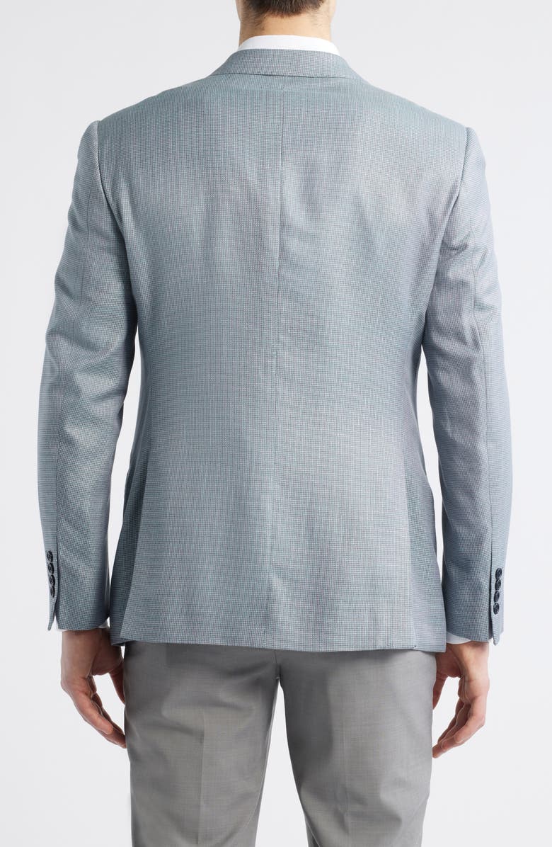 Emporio Armani Textured Viscose & Silk Sport Coat, Alternate, color, Teal