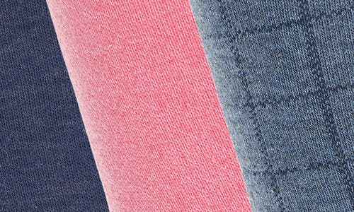 Original Penguin Heathered 3-pack Assorted Crew Socks In Denim