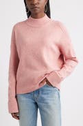 Treasure & Bond Rib Detail Mock Neck Sweater