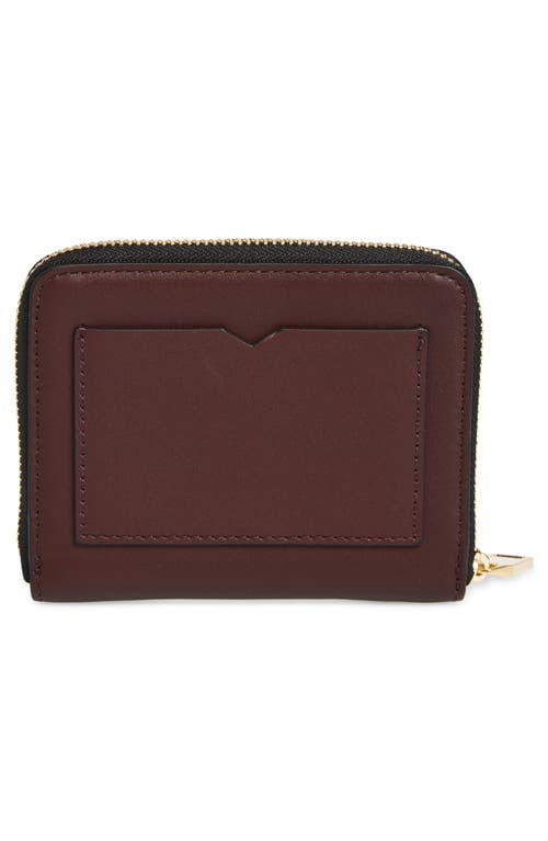 Allsaints Lena Hex Leather Zip Wallet In Red