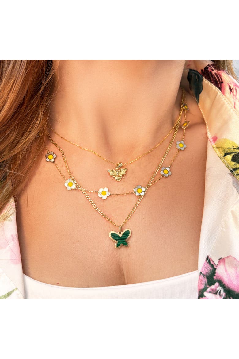 Gold Bee Necklace, Alternate, color, Yellow Gold
