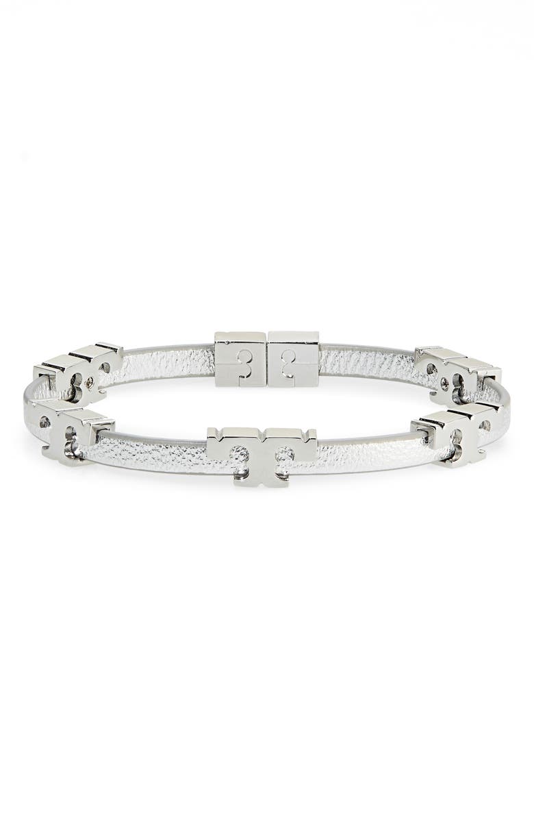 Tory Burch Serif T Stackable Bracelet, Main, color,