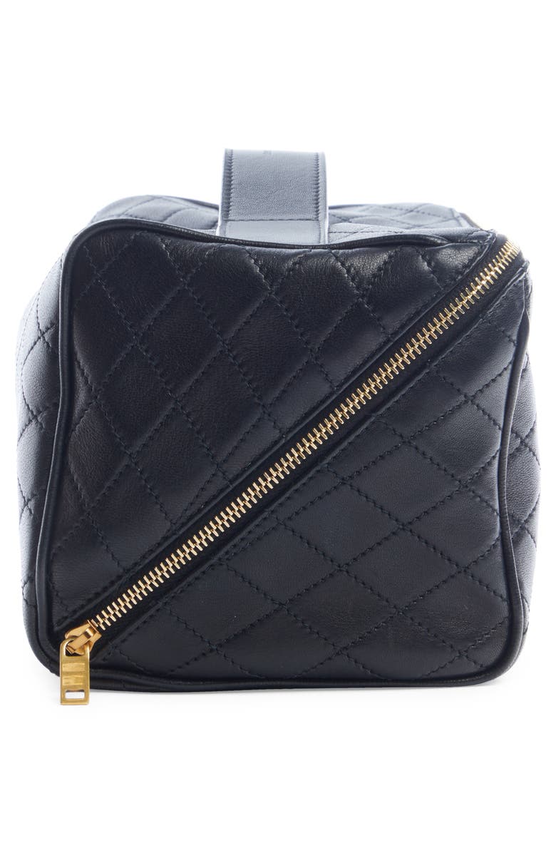 Saint Laurent Vanity Case Quilted Leather Top Handle Bag, Alternate, color, 