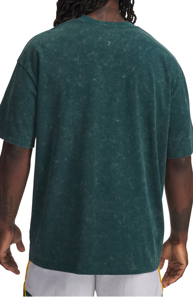 Under Armour UA Logo Patch Oversize T-Shirt, Alternate, color, Arden Green