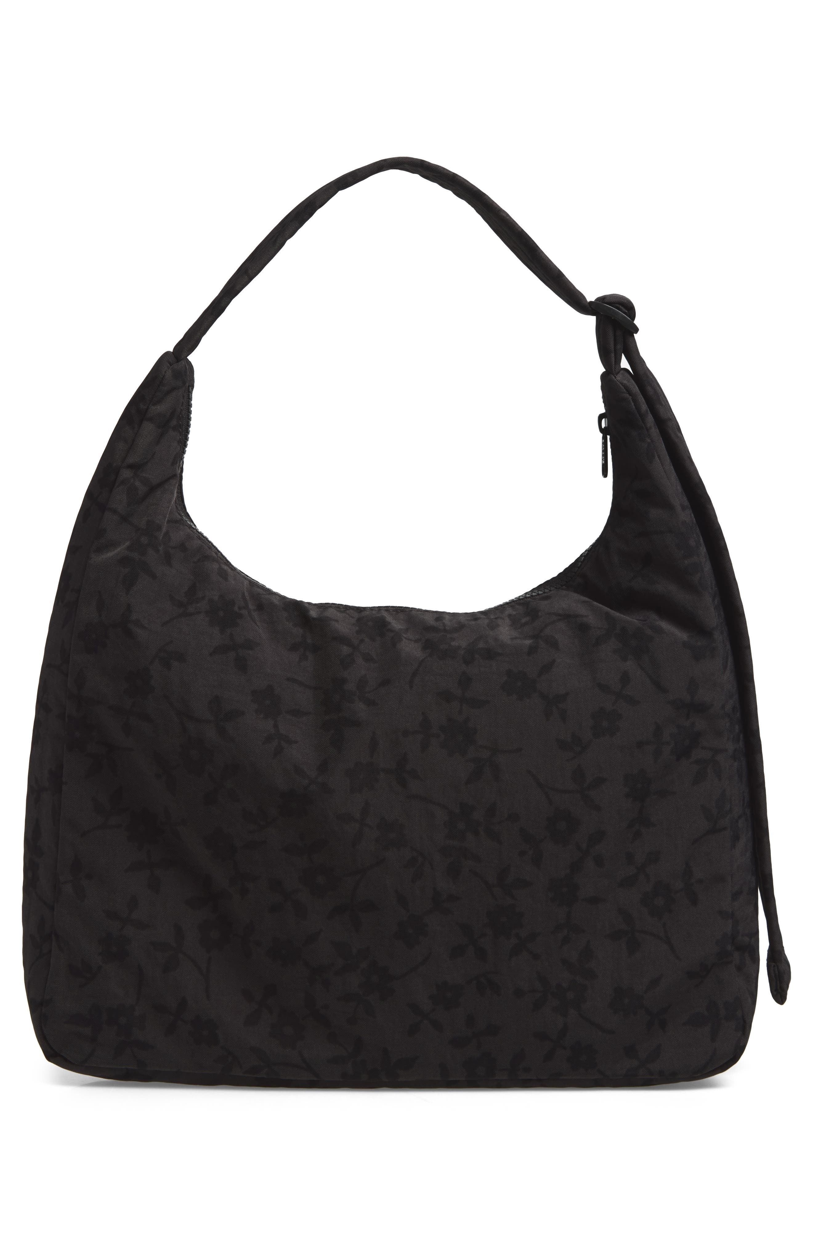 Recycled Nylon Shoulder Bag, Alternate, color, CHARCOAL DITSY FLORAL