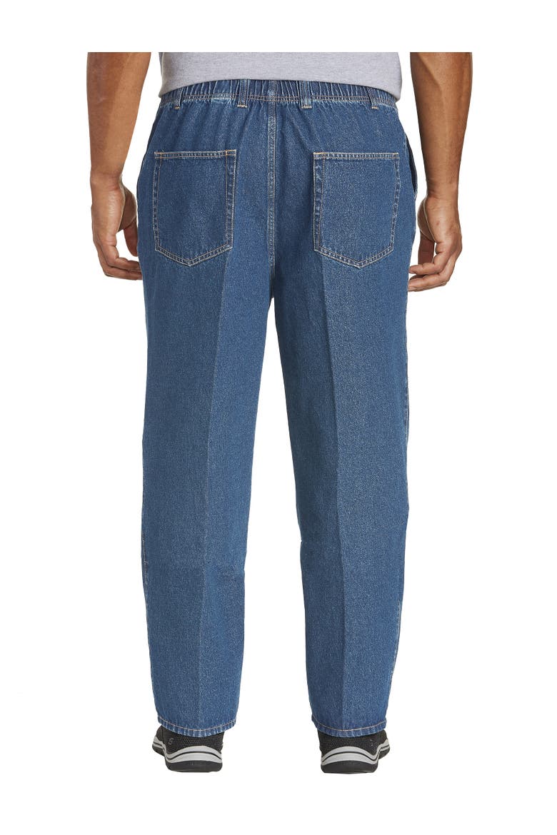 Big & Tall Full-Elastic Waist Jeans, Alternate, color, MED STONEWASH