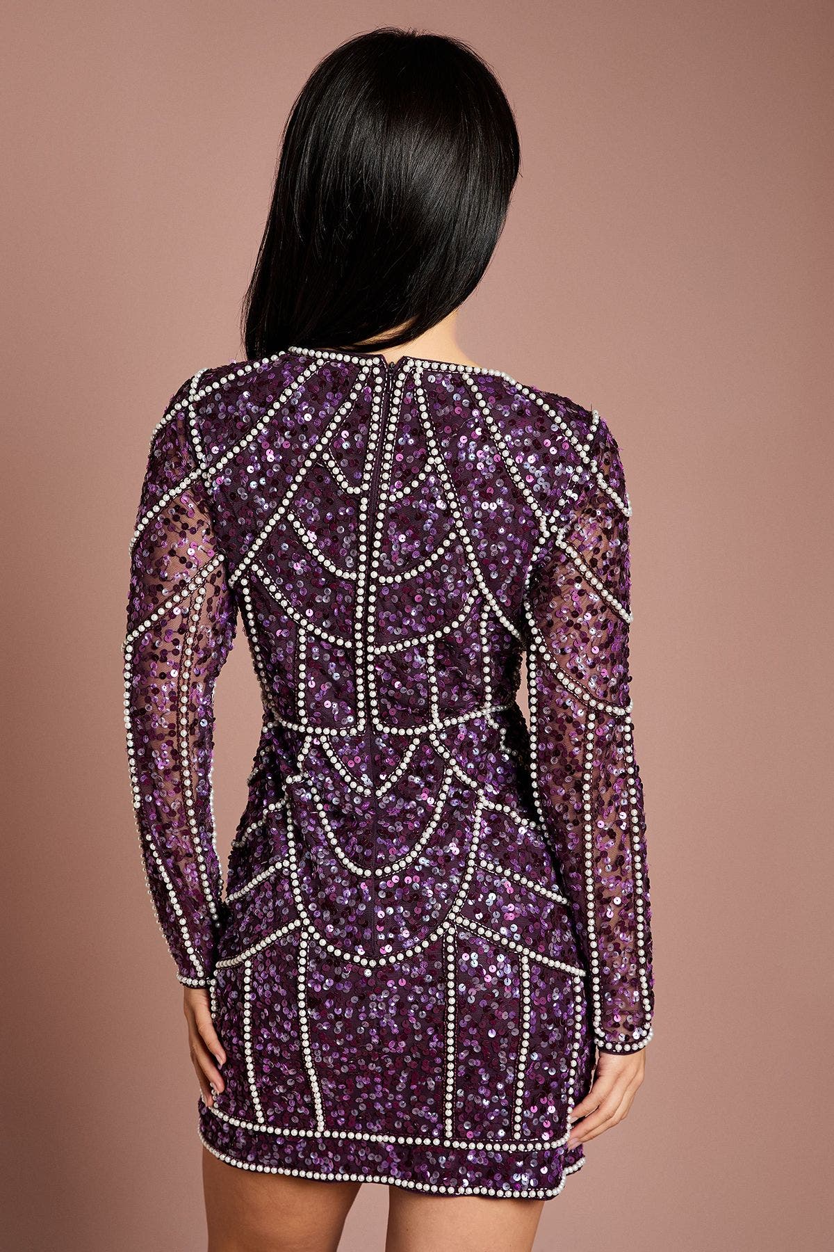 Petite Embellished Mini Dress - image 2