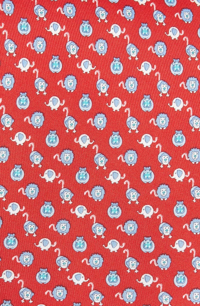 FERRAGAMO Jungle Animals Print Tie, Alternate, color, 