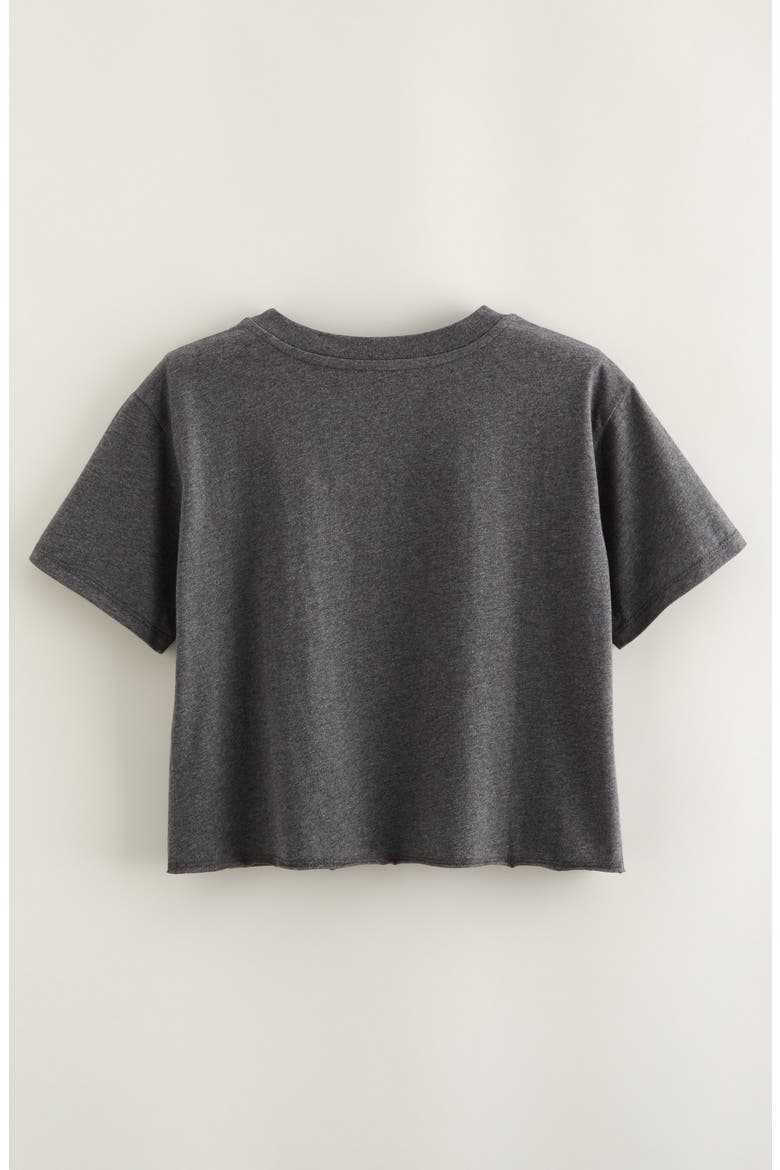 Kids' Crop Cotton Graphic T-Shirt, Alternate, color, GREY DK CHARCOAL HTR BROOKLYN