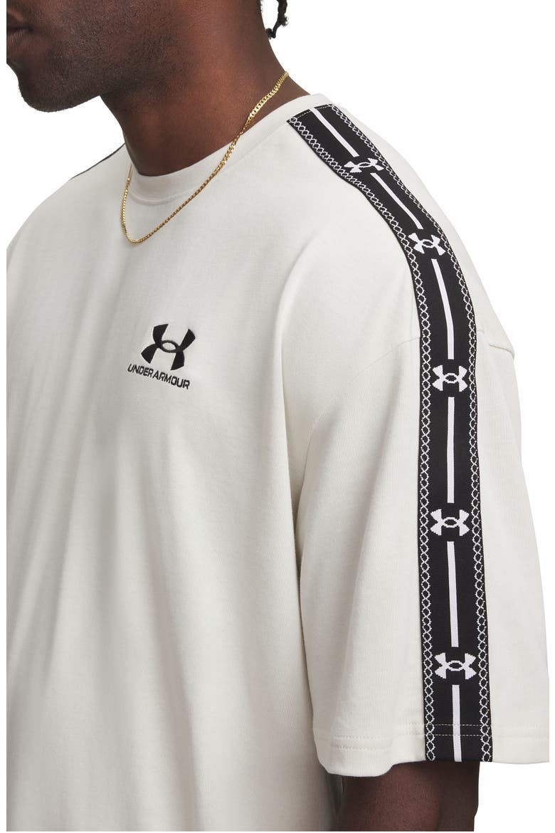 Icon Heavyweight Taped T-shirt, Alternate, color, SUMMIT WHITE/ BLACK