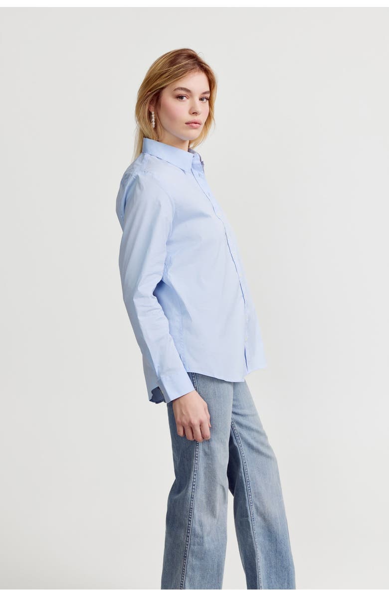 The Shirt by Rochelle Behrens The Boyfriend Shirt, Alternate, color, Blue Dawn