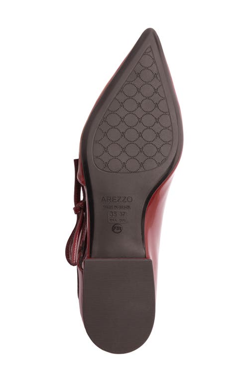 Arezzo Tessa Pointed Toe Flat In Burgundy