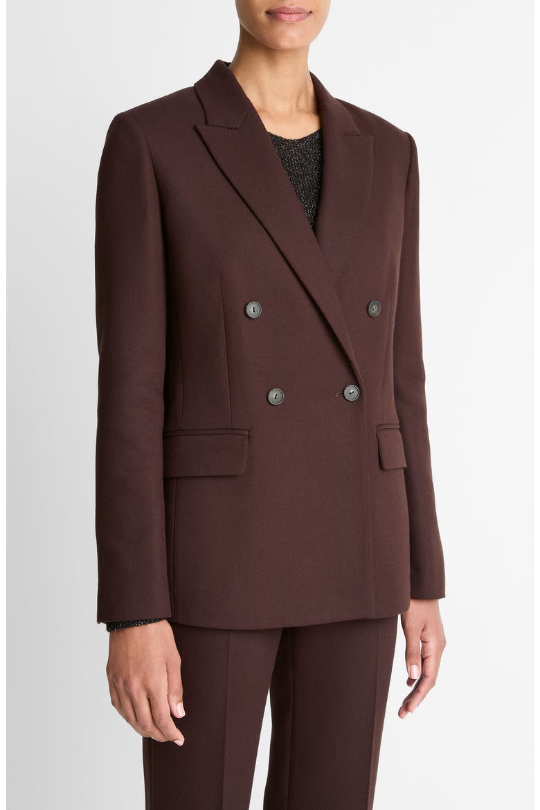 Double Breasted Blazer, Alternate, color, BLACK GRAPE