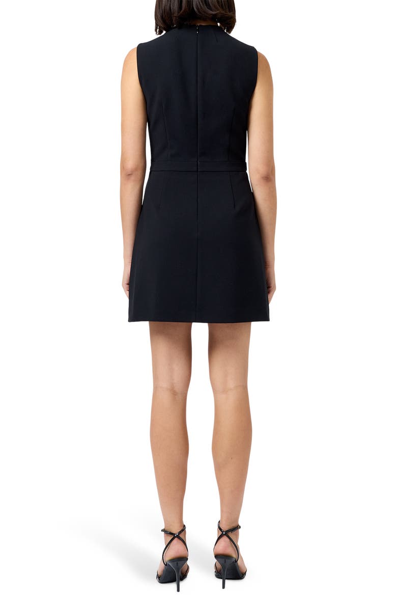 French Connection Whisper Sleeveless Minidress, Alternate, color, Black