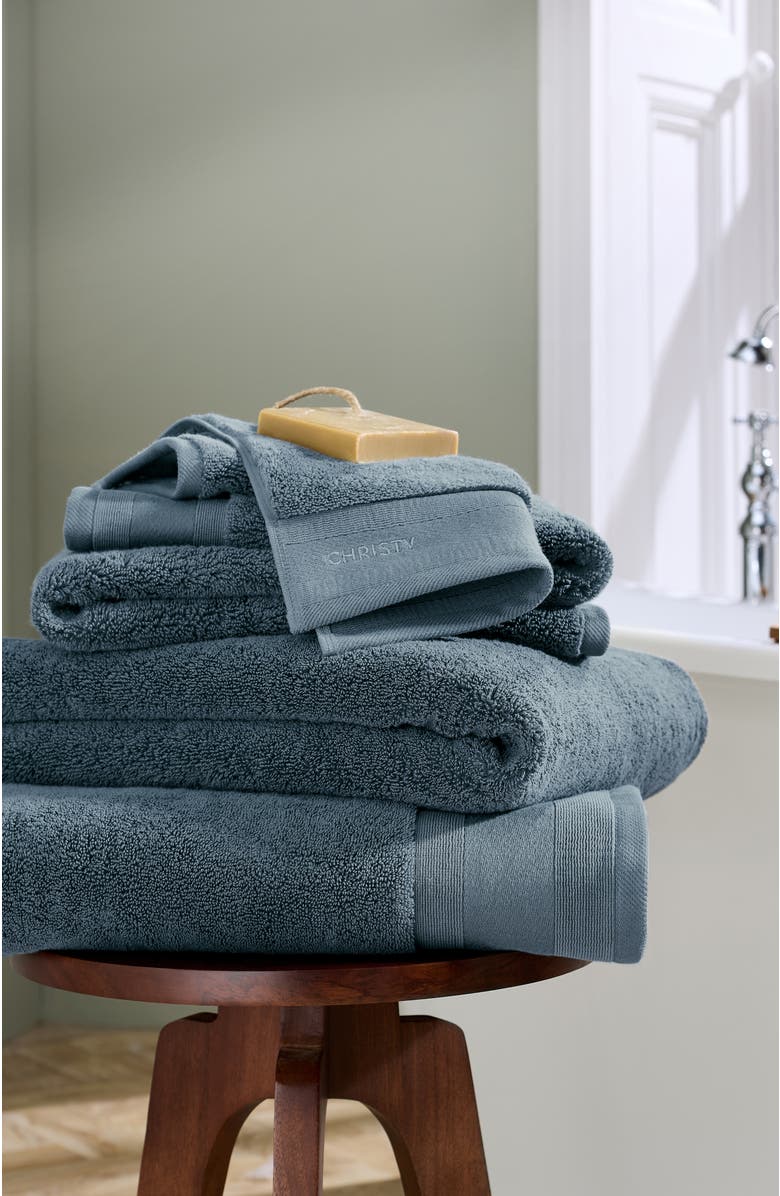 CHRISTY Signature Luxury 100% Turkish Cotton 8 Piece Towel Set, Alternate, color, Slate Blue