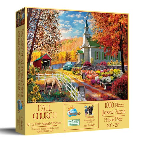 Fall church 1000 piece Jigsaw Puzzle for Adults