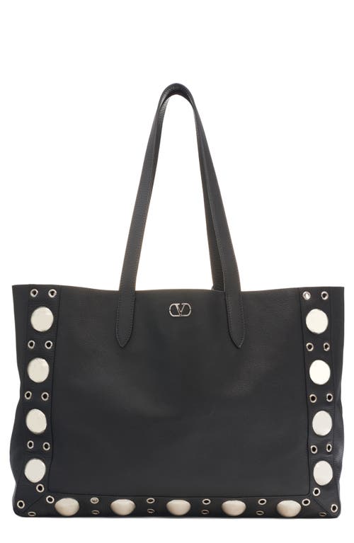 Valentino Brown Suede Nellcote Tote In 0no Nero