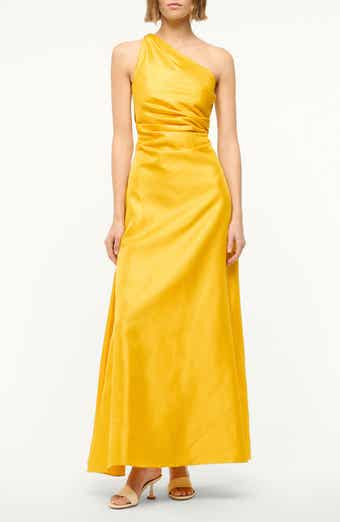 Este One-Shoulder Silk Maxi Dress