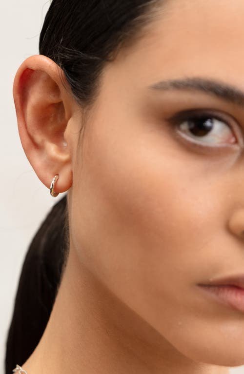 Monica Vinader Siren Mini Huggie Earrings In Metallic