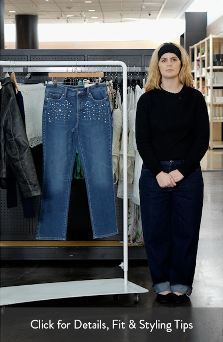 Marilyn Embellished Straight Leg Jeans, sales video thumbnail