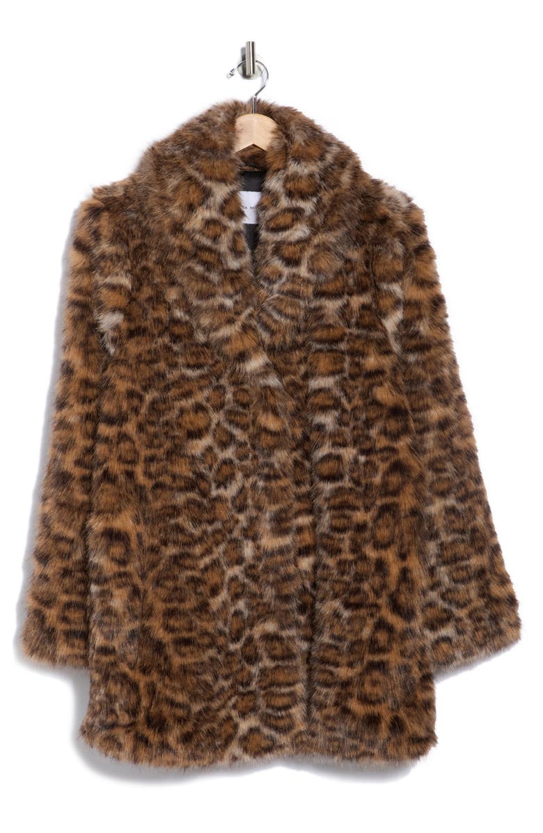 Rebecca Minkoff Faux Fur Coat, Alternate, color, Leopard