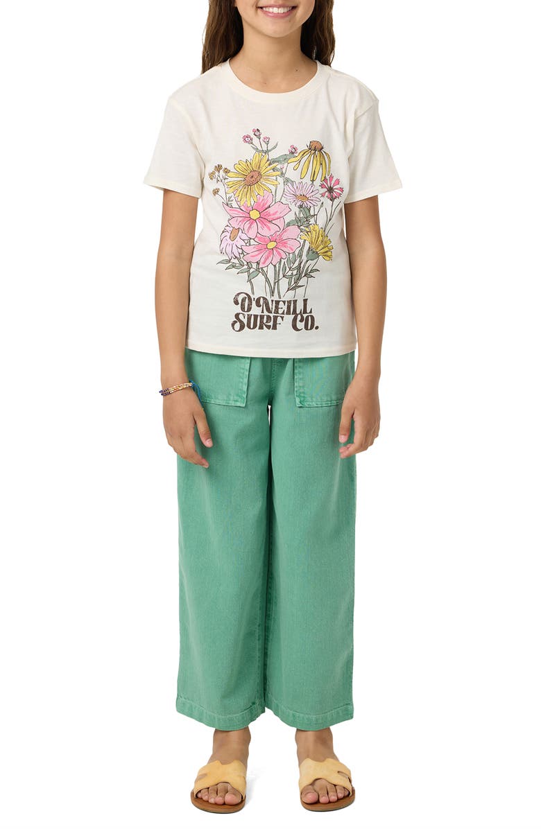 O'Neill Kids' Bouquet Angie Cotton Graphic T-Shirt, Alternate, color, Tofu