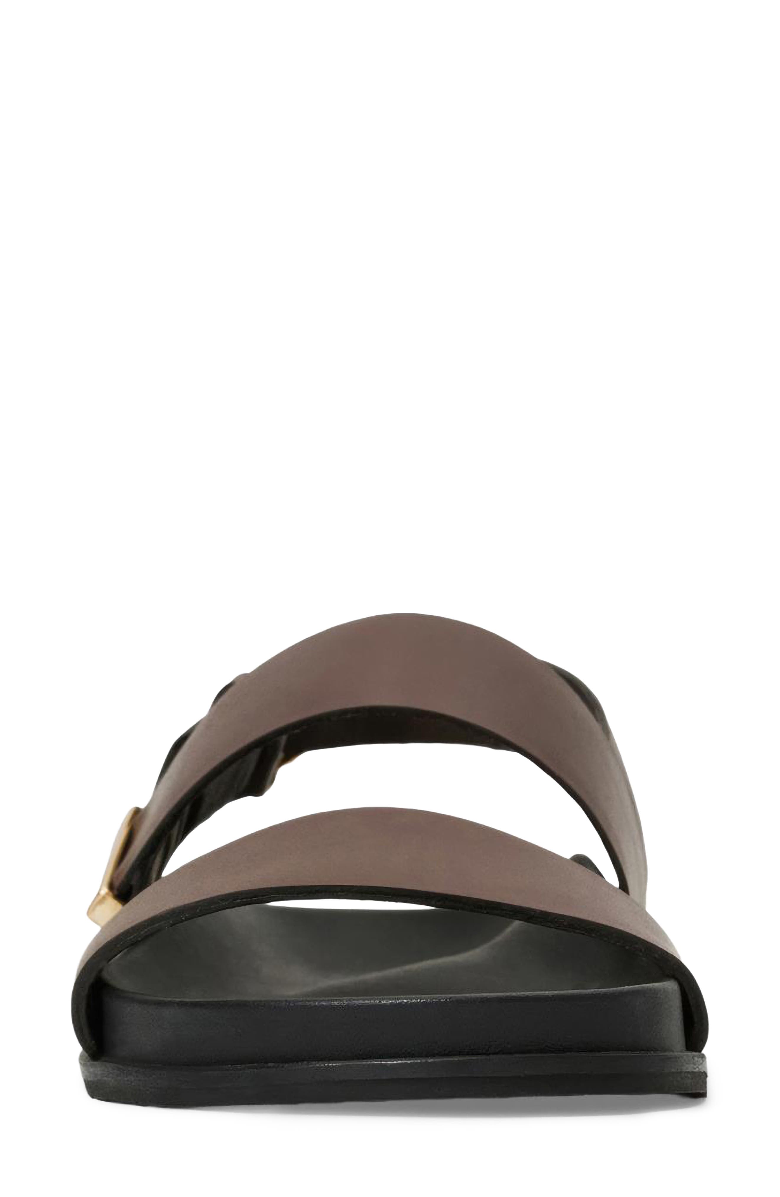 Aquatalia Irma Weatherproof Quarter Strap Sandal, Alternate, color, Brown Calf