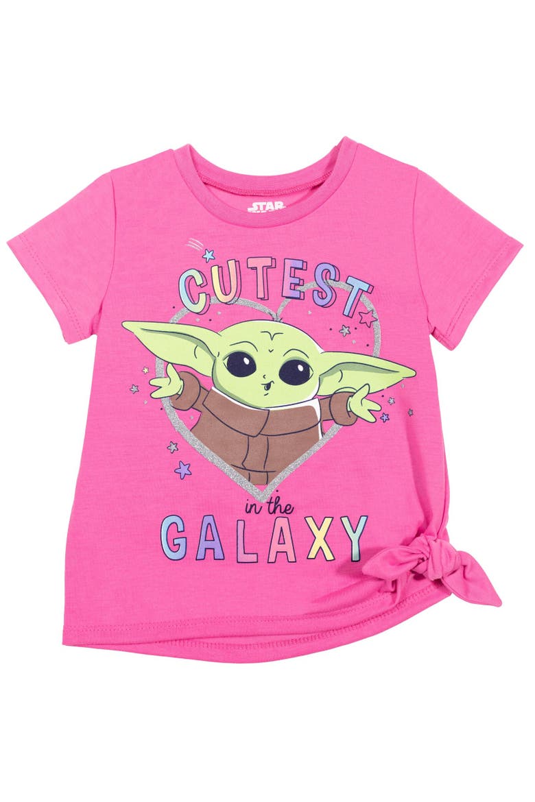 The Mandalorian Baby Yoda T-Shirt & Leggings Set, Alternate, color, Hot Pink