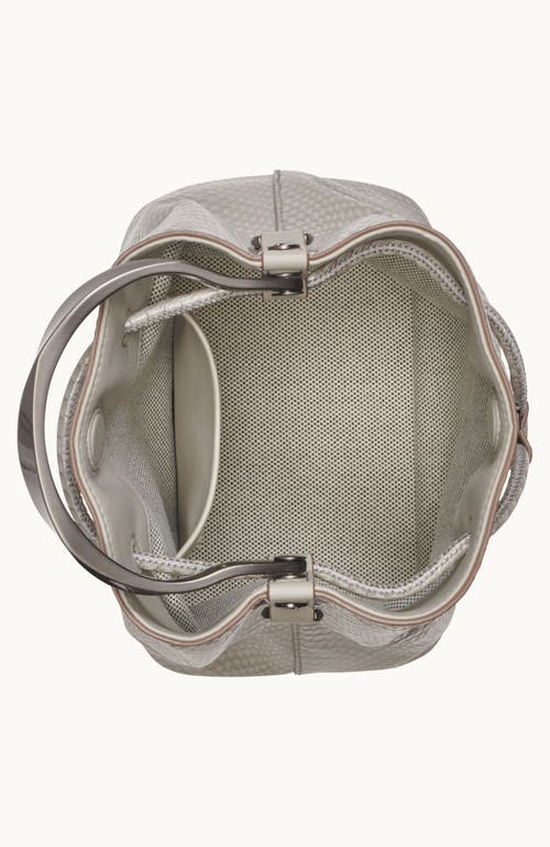 Donna Karan Lawrence Python Top Handle Bucket In Gray
