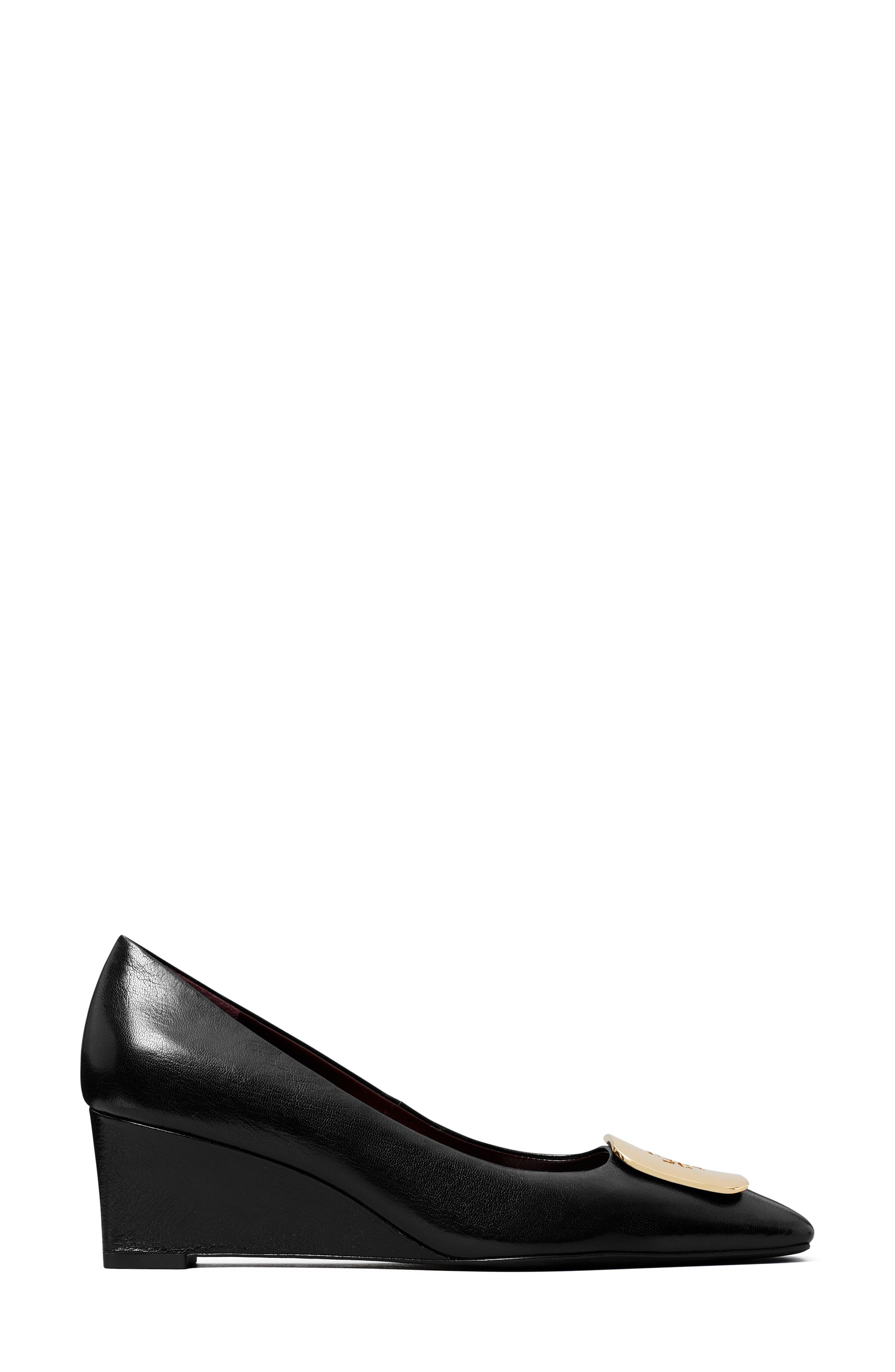 Tory Burch Georgia Wedge Pump, Alternate, color, Perfect Black