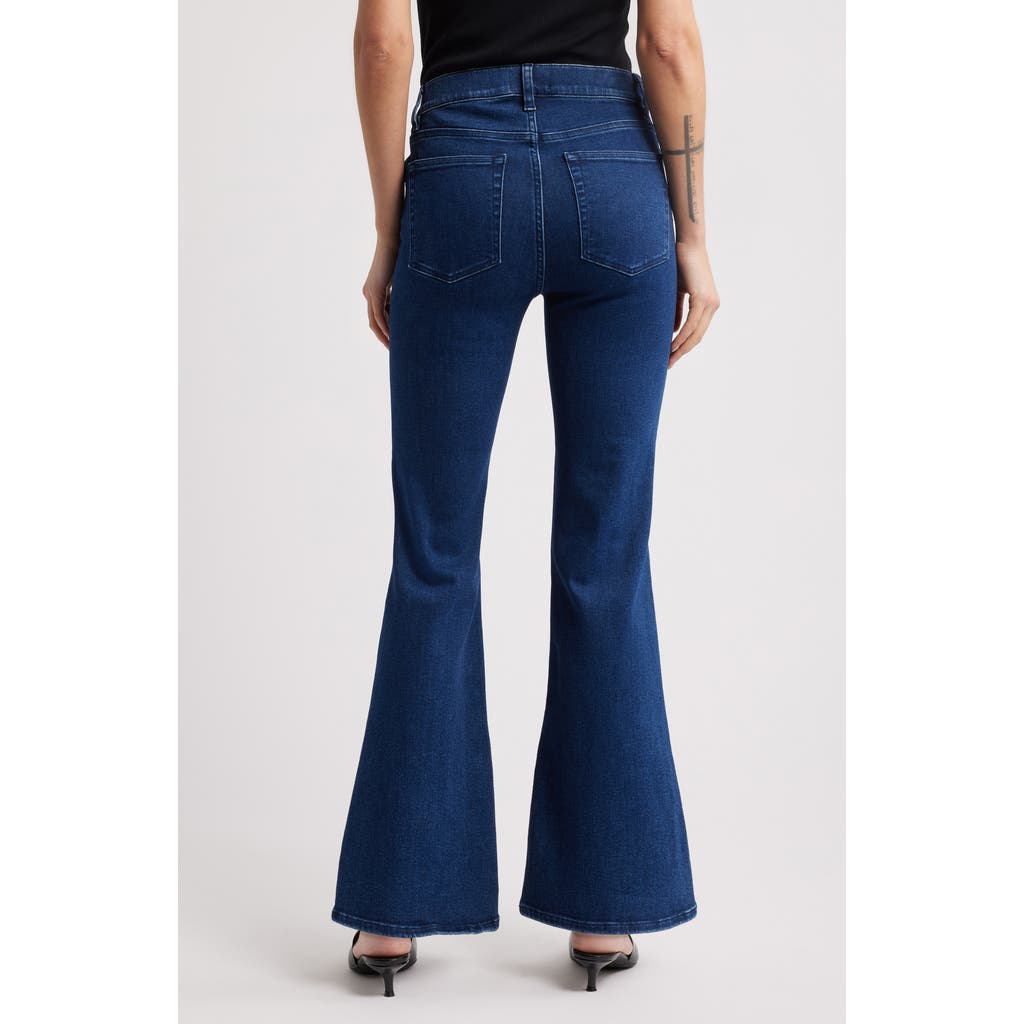 Frame The Icon Mid Rise Flare Jeans In Loner
