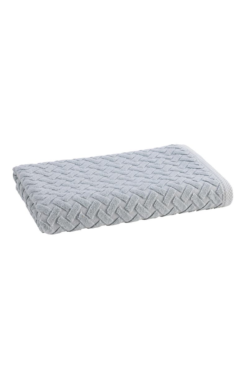 CHRISTY Trellis Textured Cotton Rayon Fibre Blend Soft Bath Towels, Main, color, Glacier