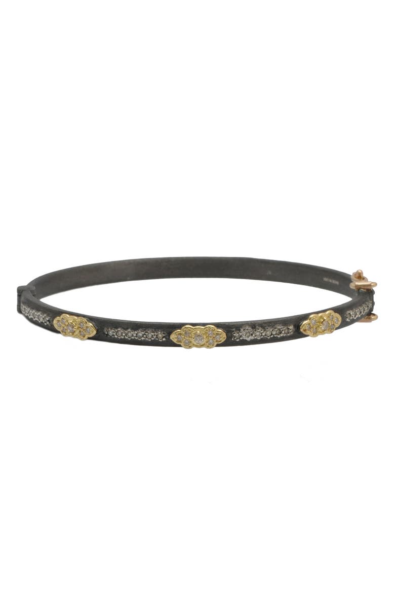 Armenta Pavé Huggie Bracelet, Main, color, Silver