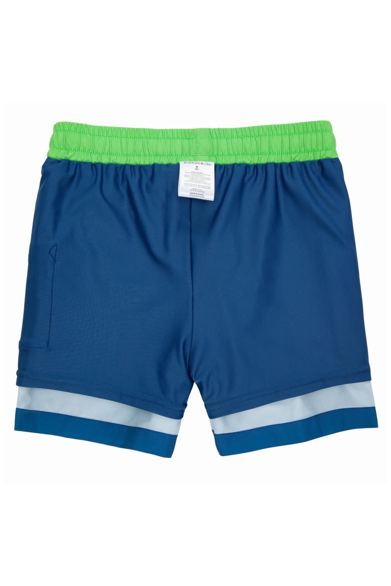 Kids' Compression Liner Swim Trunks UPF 50+, Alternate, color, Emerald Bay