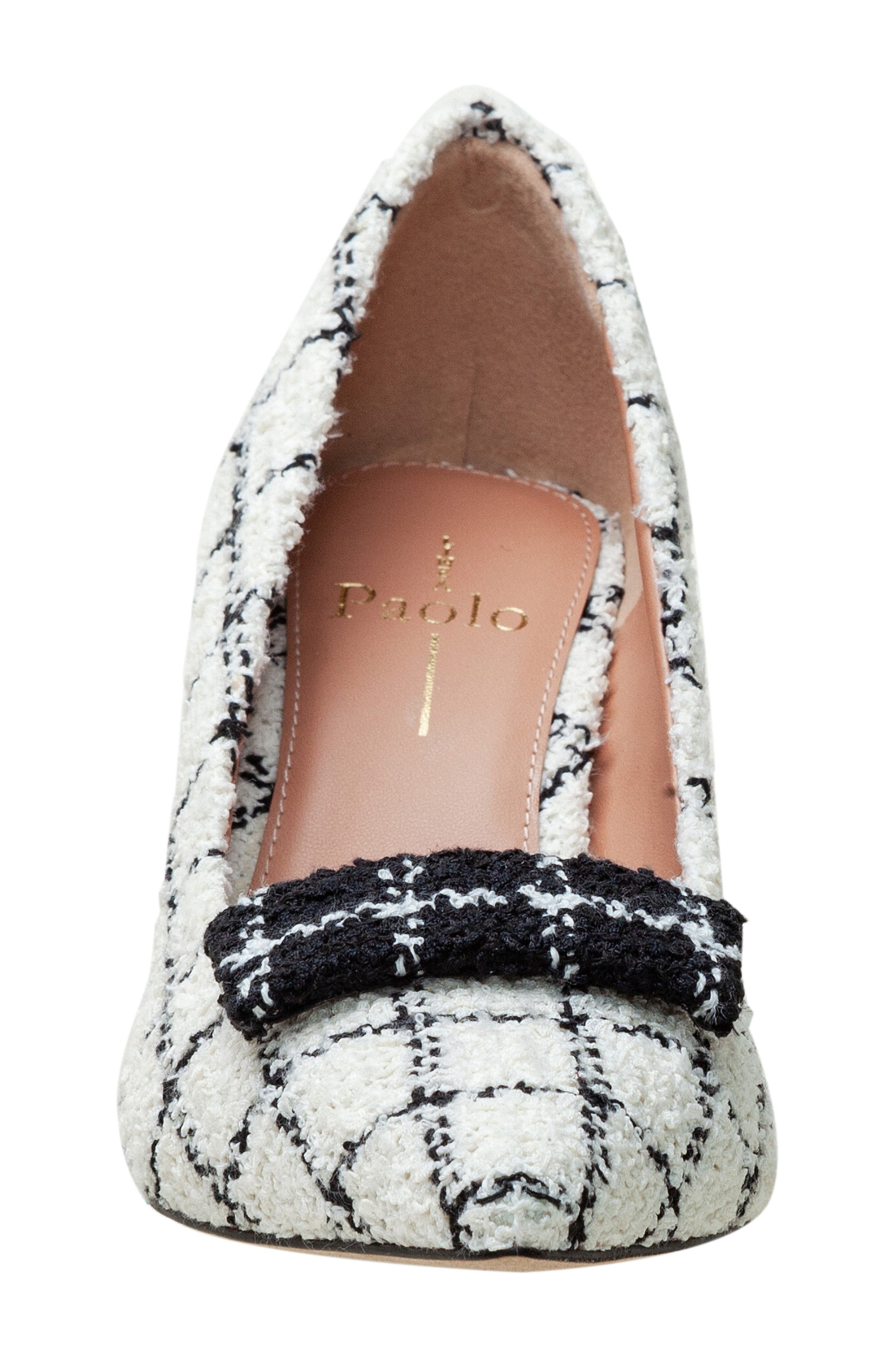 Linea Paolo Prisa Pointed Toe Pump, Alternate, color, Ivory-Black