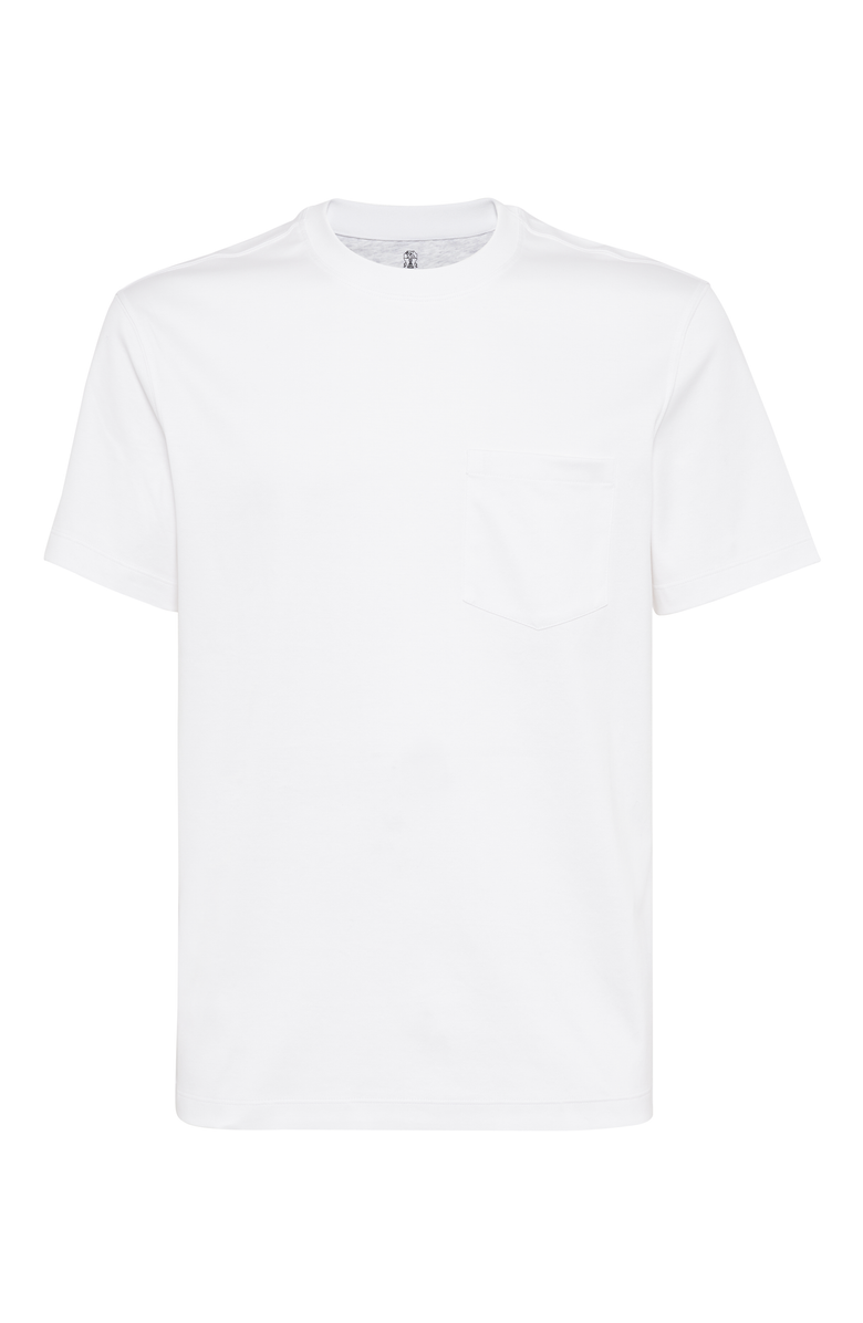 Brunello Cucinelli Jersey T-shirt with chest pocket, Main, color,