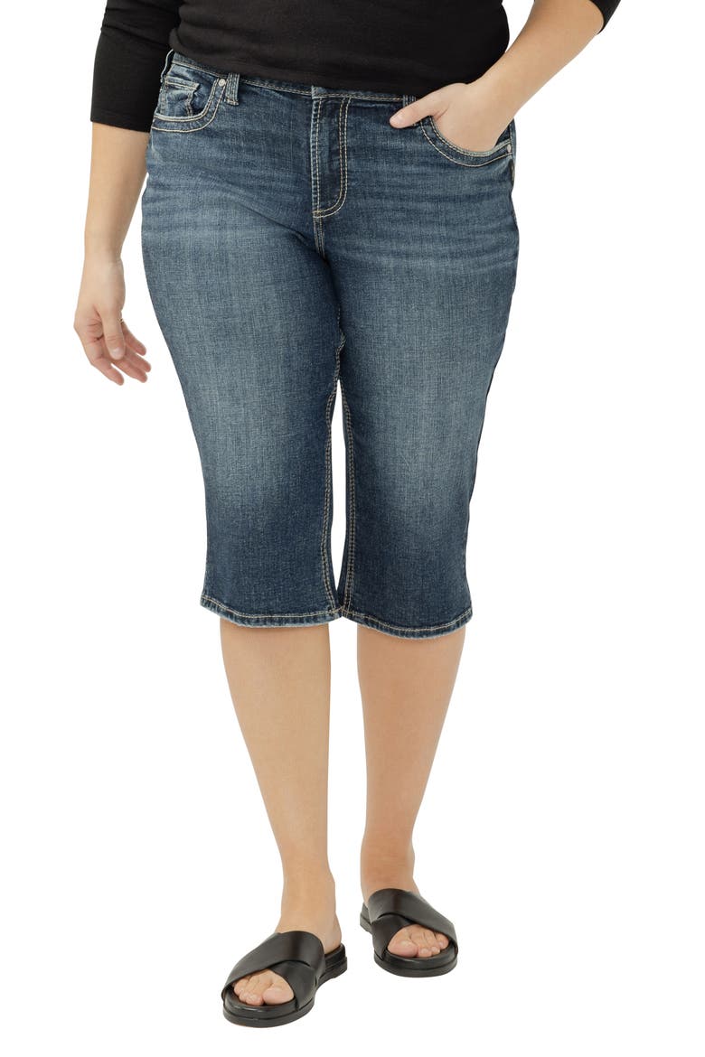 Suki Heritage Curvy Mid Rise Capri Jeans, Main, color, BLANCHE