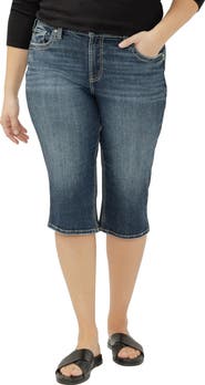Silver Jeans Co. Suki Heritage Curvy Mid Rise Capri Jeans