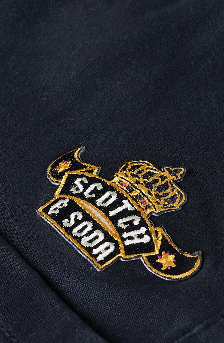 Scotch & Soda Kids' Cotton Stretch Twill Joggers, Alternate, color, Black/ Blue