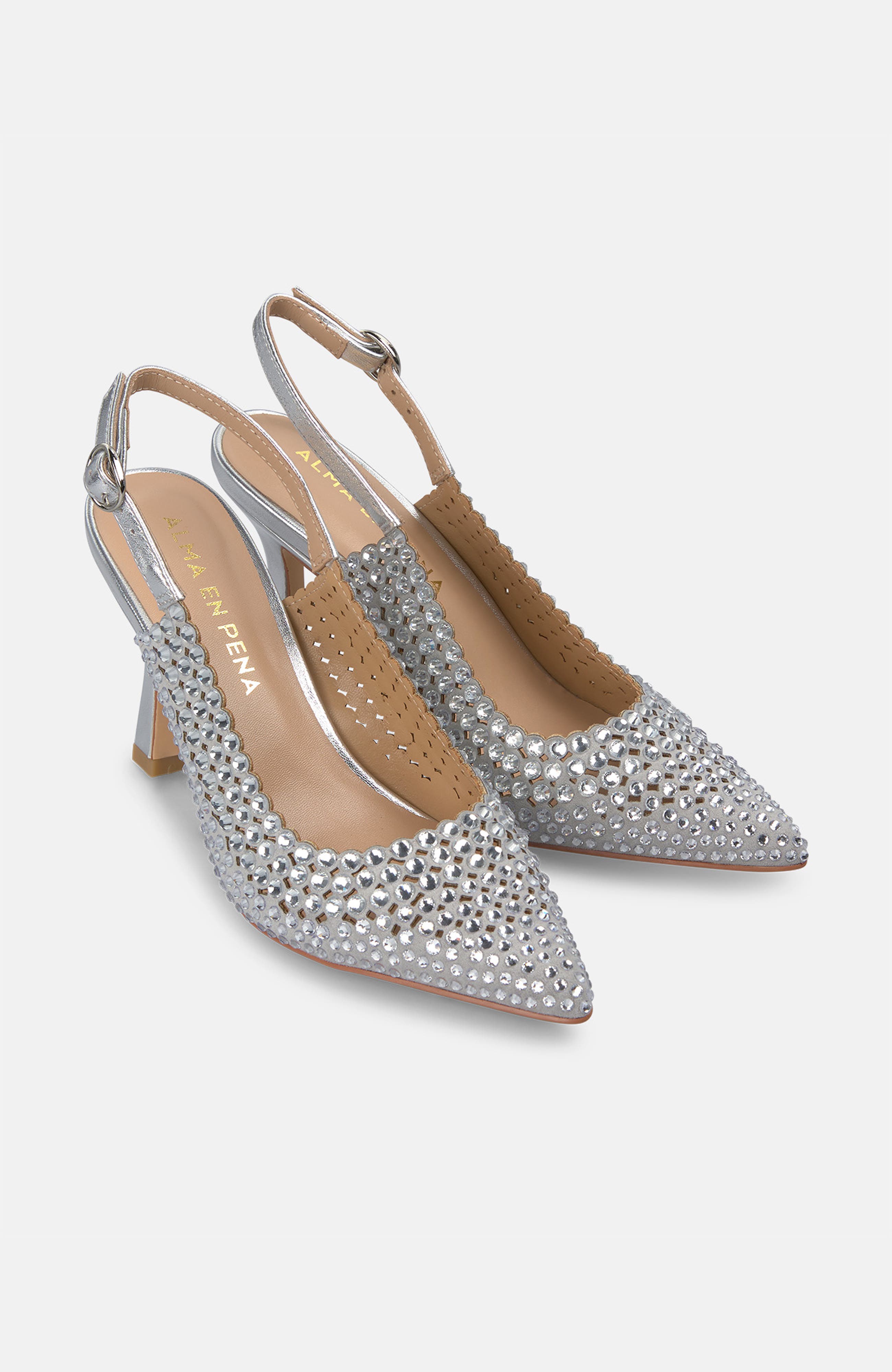 High Heeled Shoe, Alternate, color, Metallic Silver