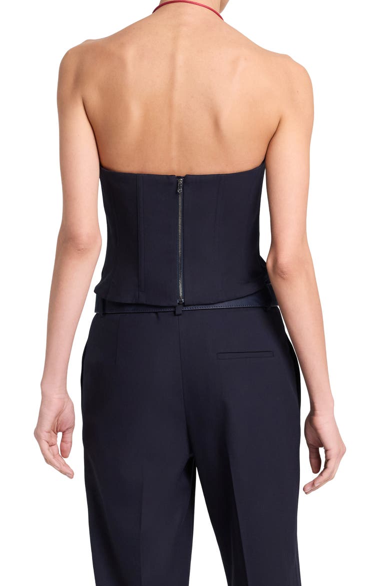 Jillian Stretch Wool Bustier Top, Alternate, color, MIDNIGHT